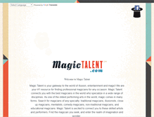 Tablet Screenshot of magictalent.com